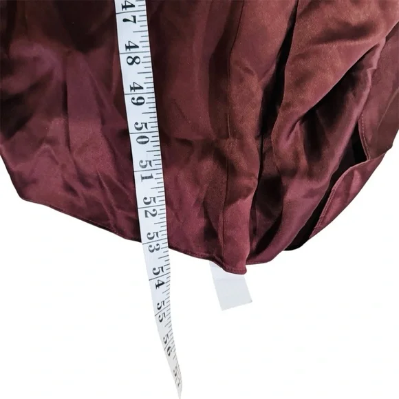 Reformation 100% silk Melina Brown Dress NEW - Picture 9 of 10